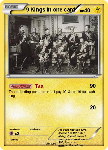 Pokemon 9 Kings in one card