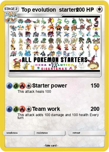 Pokemon Top evolution  starters