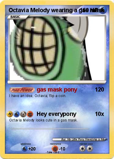 Pokemon Octavia Melody wearing a gas mask