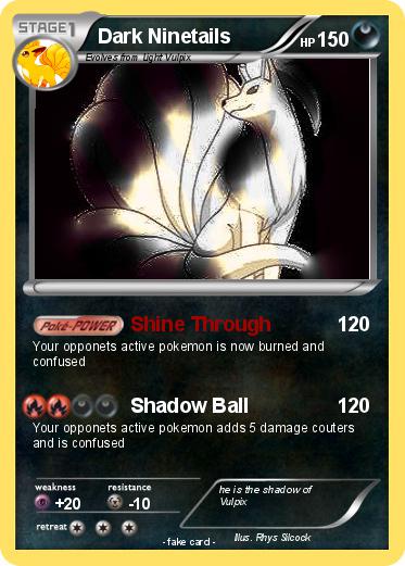 Pokemon Dark Ninetails Pokemon Dark Ninetails