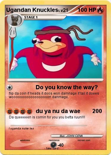 Pokemon Ugandan Knuckles Pokemon Ugandan Knuckles