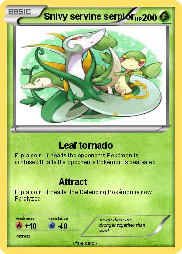 Pokemon Snivy servine serpior