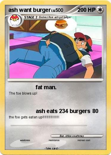 Pokemon ash want burger