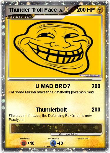 Pokemon Thunder Troll Face