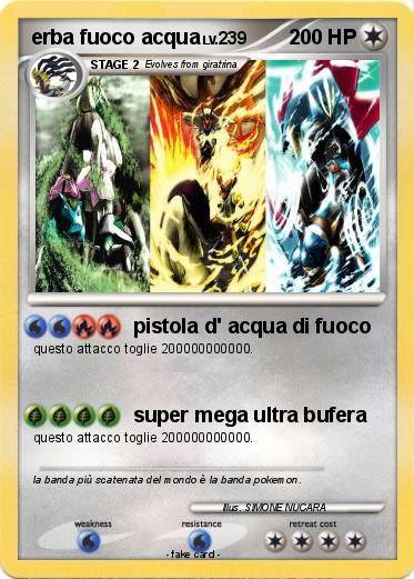 Pokemon erba fuoco acqua