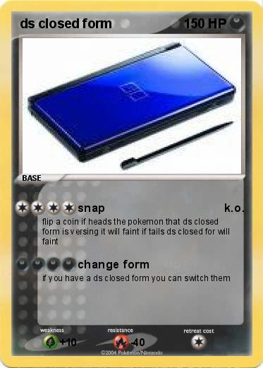 Pokemon ds closed form