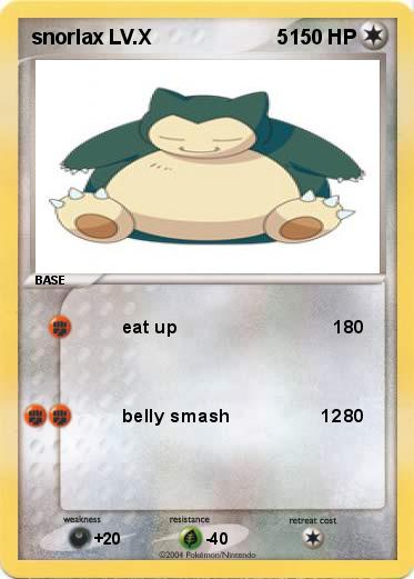 Pokemon snorlax LV.X                      5