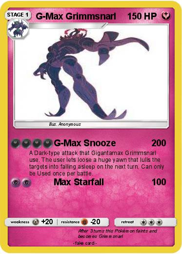 Pokemon G-Max Grimmsnarl