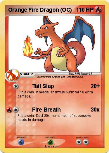 Pokemon Orange Fire Dragon (OC)