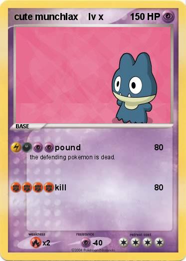 Pokemon cute munchlax    lv x