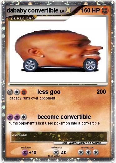Pokemon dababy convertible