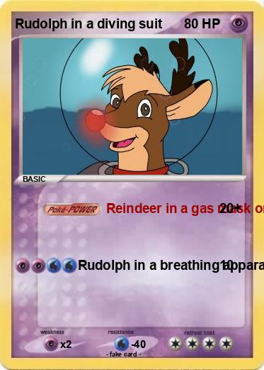 Pokemon Rudolph in a diving suit