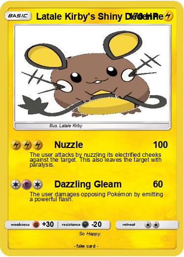 Pokemon Latale Kirby's Shiny Dedenne