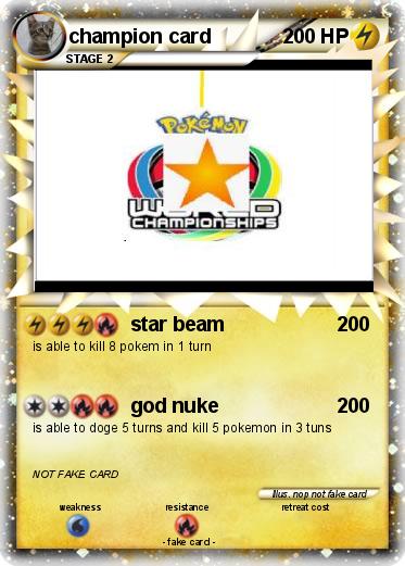 Pokemon champion card