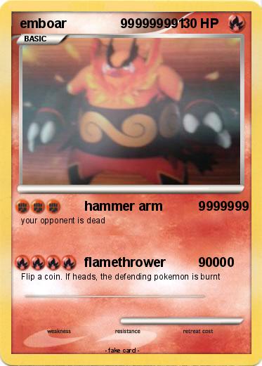 Pokemon emboar               999999991