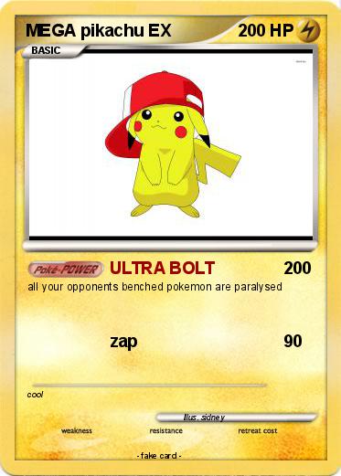 Pokemon MEGA pikachu EX