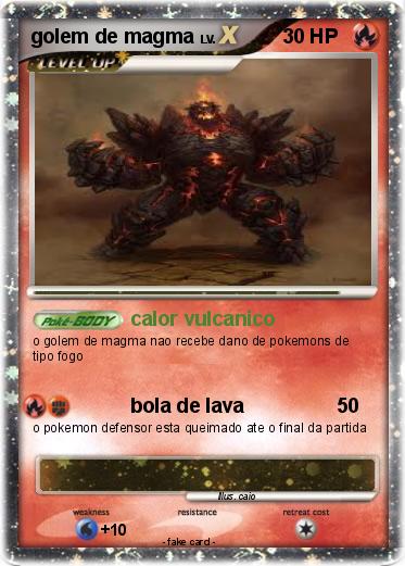 Pokemon golem de magma