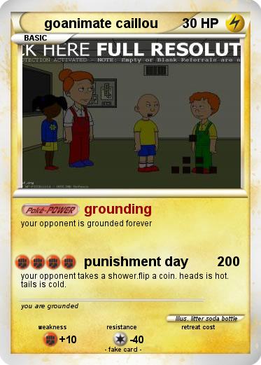 Pokemon goanimate caillou