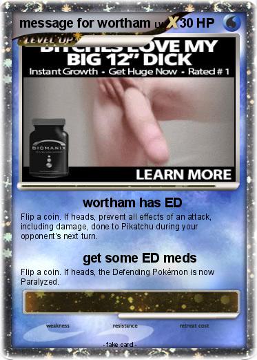 Pokemon message for wortham