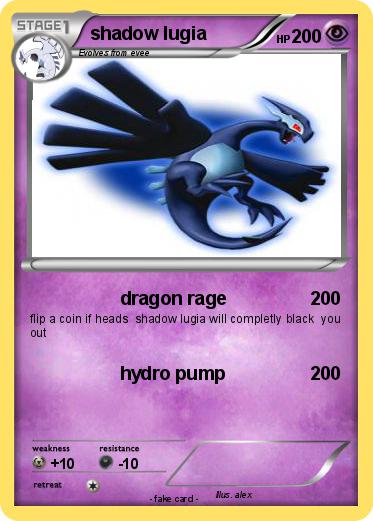 Pokemon shadow lugia