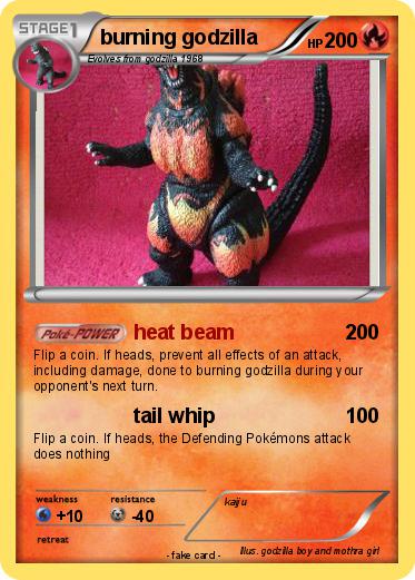 Pokemon burning godzilla