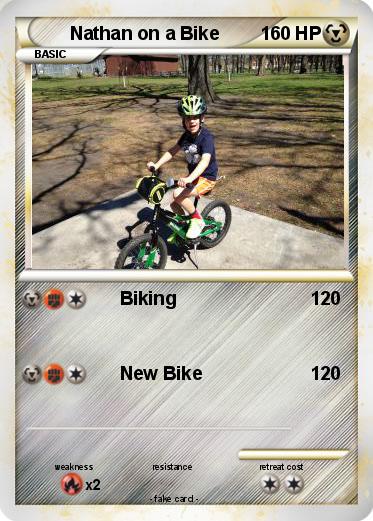 Pokemon Nathan on a Bike