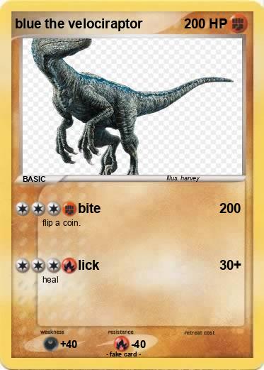Pokemon blue the velociraptor