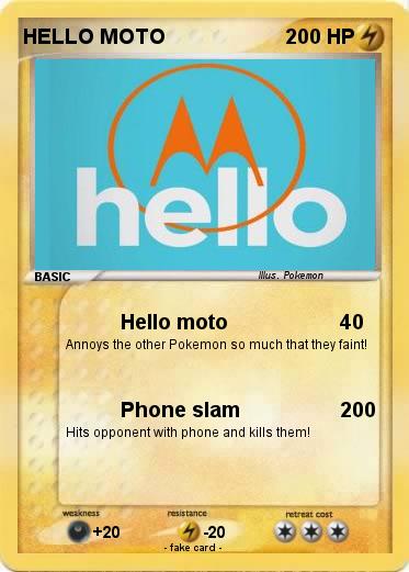 Pokemon HELLO MOTO