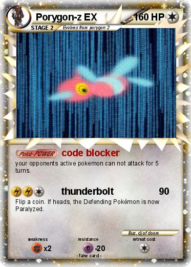 Pokemon Porygon-z EX