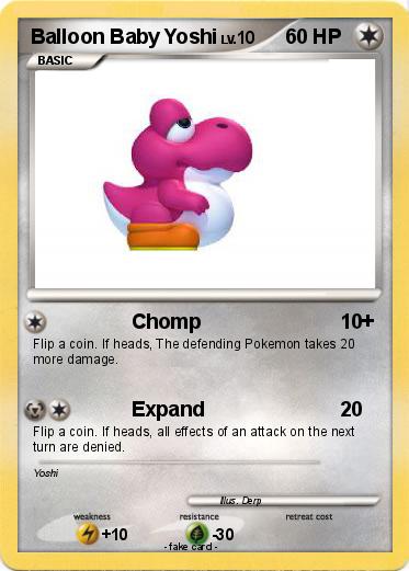 Pokemon Balloon Baby Yoshi