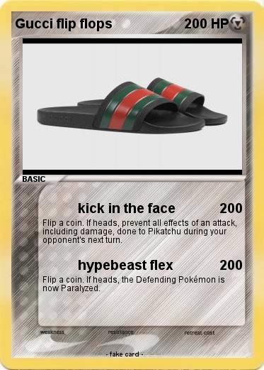 Pokemon Gucci flip flops