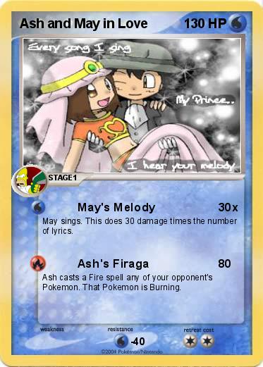 Pokemon Ash and May in Love