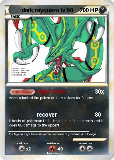 Pokemon dark rayquaza lv 90