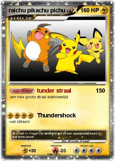 Pokemon raichu pikachu pichu
