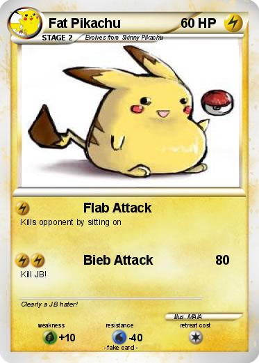 Pokémon Fat Pikachu 19 19 - Flab Attack - My Pokemon Card.