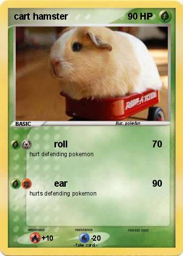Pokemon cart hamster