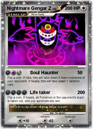 Pokemon Nightmare Gengar Z