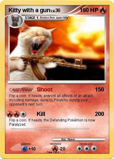 Pokemon Kitty with a gun