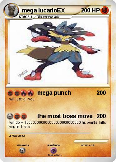 Pokemon mega lucarioEX