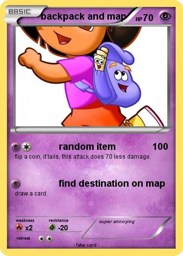 Pokemon backpack and map