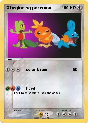 Pokemon 3 beginning pokemon