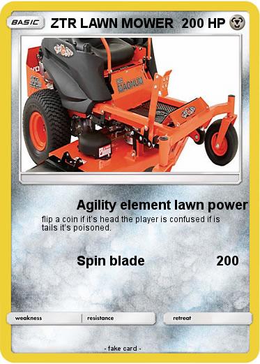 Pokemon ZTR LAWN MOWER