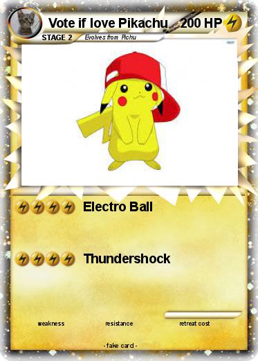 Pokemon Vote if love Pikachu