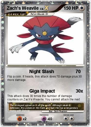 Pokemon Zach's Weavile