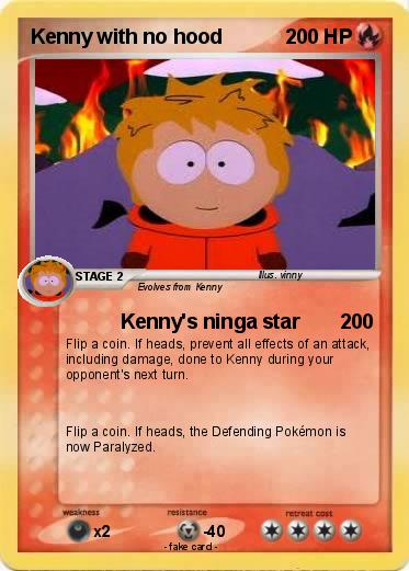 Pokemon Kenny with no hood