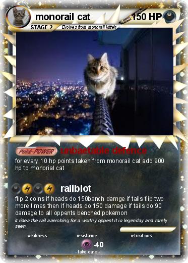 Pokemon monorail cat