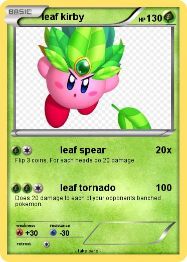 Pokemon leaf kirby