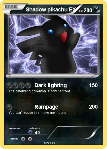 Pokemon Shadow pikachu EX
