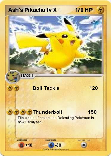 Pokemon Ash's Pikachu lv X            1