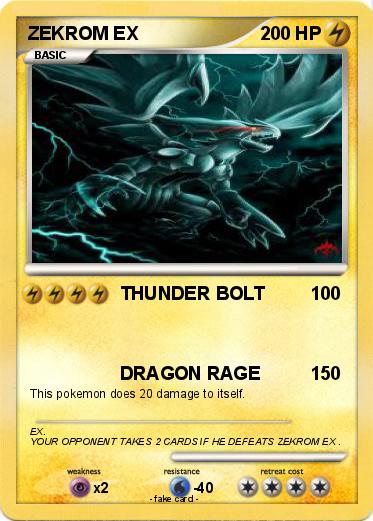 Pokemon ZEKROM EX